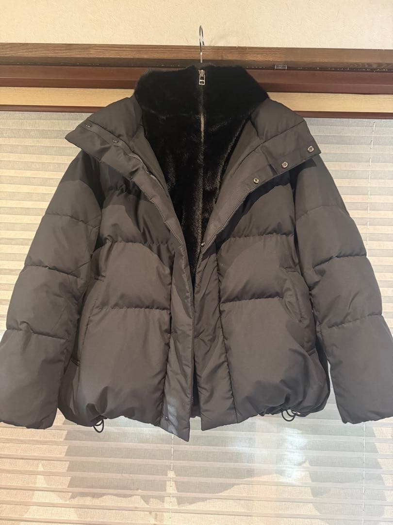 Arpege storyファーフード付きMINOTECH中綿コート ブラックS - メルカリ