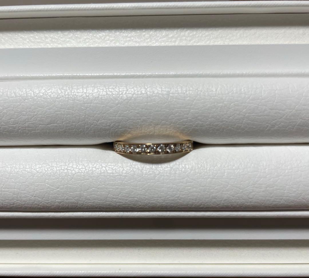 K18ピンクゴールド ダイヤモンドリング ハーフエタニティ16号