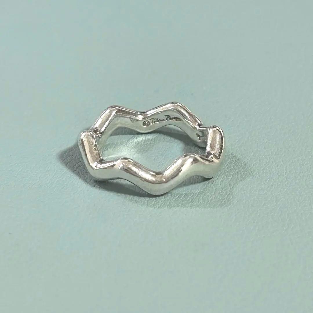 【最終価格・美品】ティファニーTiffanyジグザグウェーブリングシルバー8号