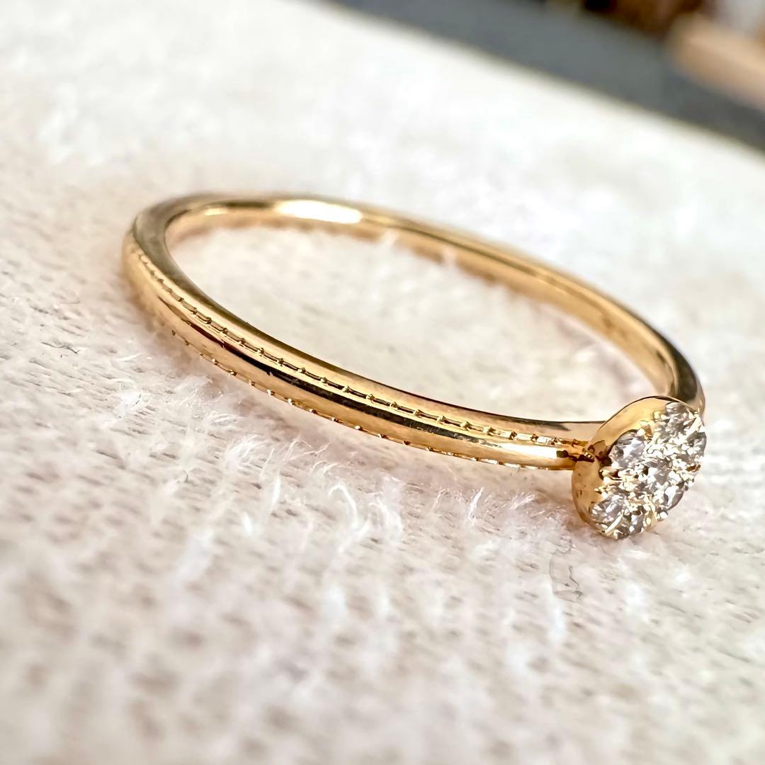 現行品◇アガット◇K10YG*11号*ダイヤモンドリング*スタック*agete