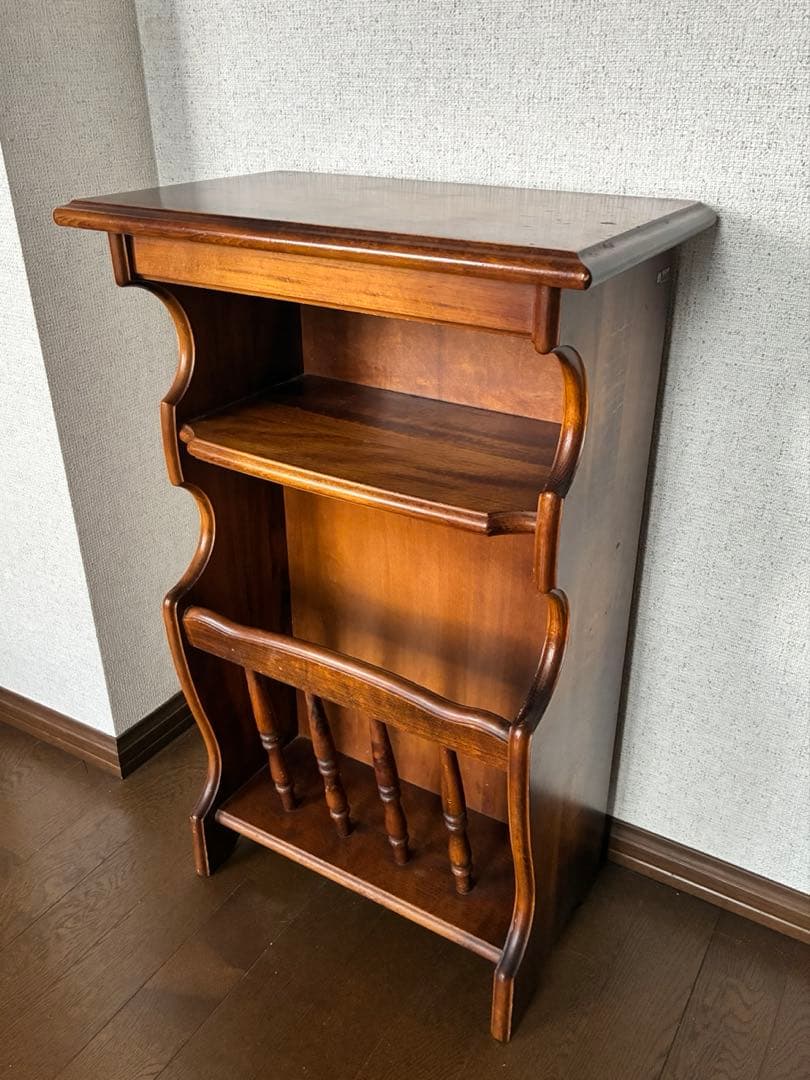 オールドカリモク コロニアル マガジンラック 電話台 - メルカリ