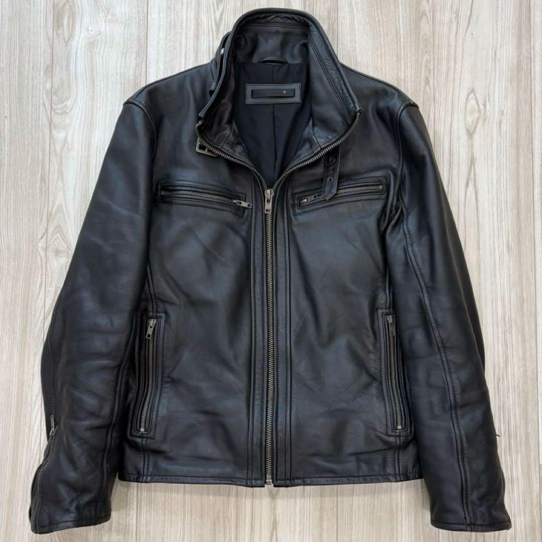 Liugoo Leathers レザージャケット ブラック L 牛革 中綿入り