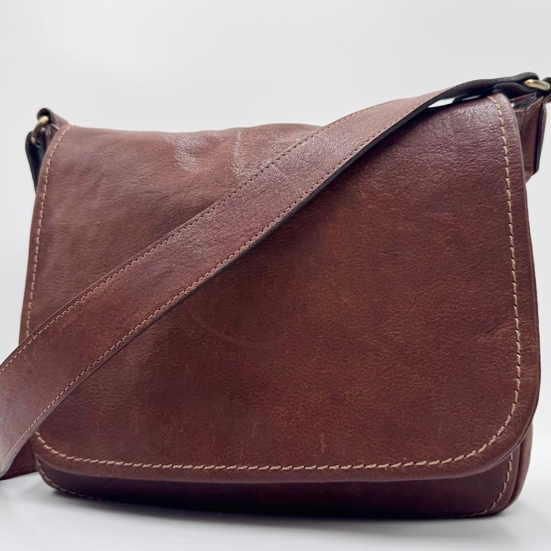 美品✨ 土屋鞄製造所 トーンオイルヌメ ショルダーバッグ レザー ブラウン