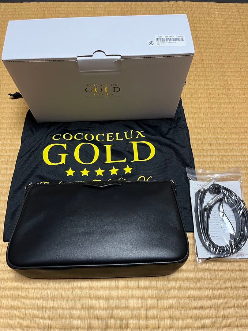 COCOCELUX GOLD レザーバッグ 黒