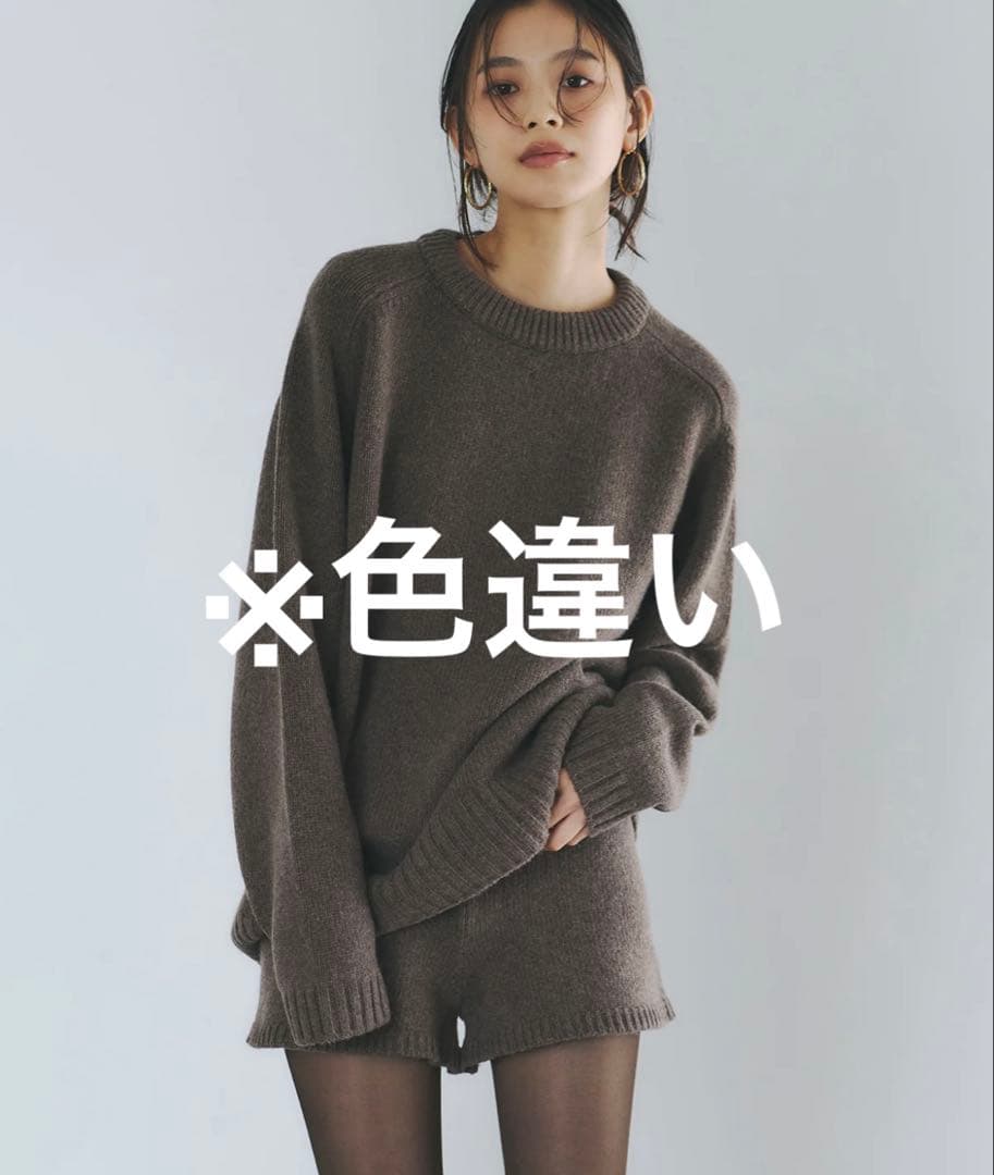 anuans HAMILTONウールカシミヤクルーネックプルオーバー アニュアンス anuans HAMILTONウールカシミヤクルーネックプルオーバー