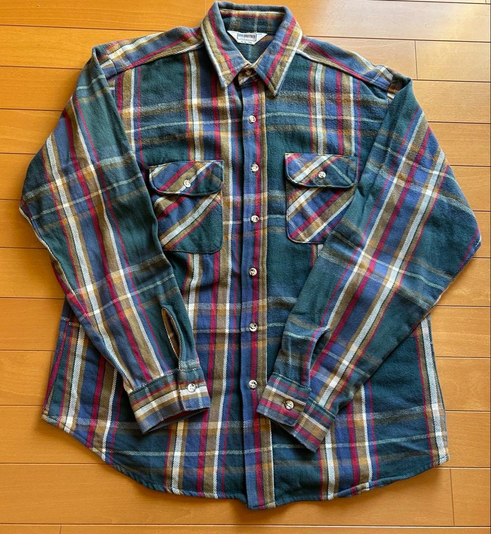 FIVE BROTHER　ネルシャツ　USA　三角タグ　70S　80S
