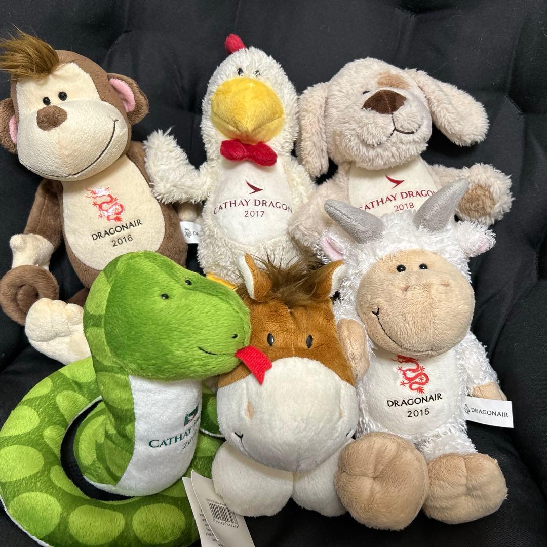 値下げ キャセイパシフィック航空 モフモフ干支ぬいぐるみ 6体 - メルカリ