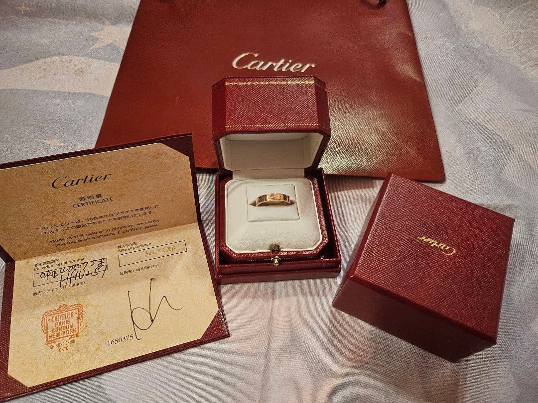 トトロCartier 18Kゴールド リング Cartier 18k Yellow Gold Diamond La Dona Ring, Size 55 7.25 – OLIVER'S