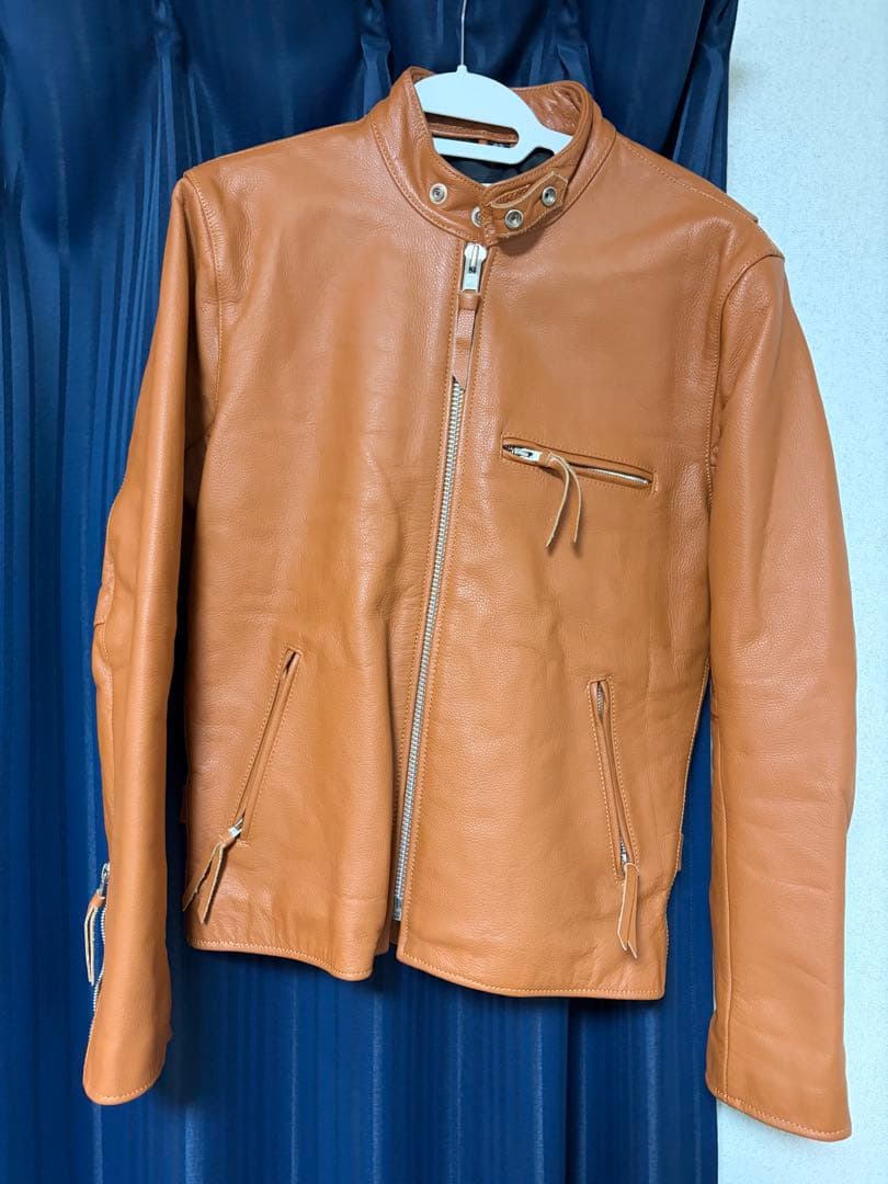 FREEDOM　レザージャケット　ライダース　本革　キャメル