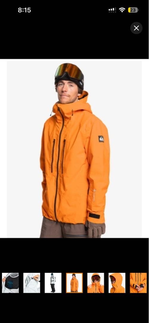 新品QUIKSILVER PRO PATH GORE-TEX 2L M オレンジ