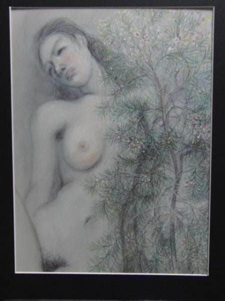 古沢 岩美、ワックス、希少画集画、新品額装付