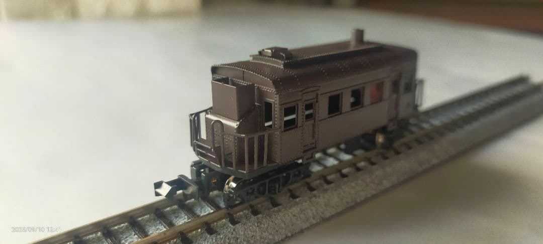 ワールド工芸国鉄ナヌ32 暖房車塗装完成品Nゲージ ブラウン