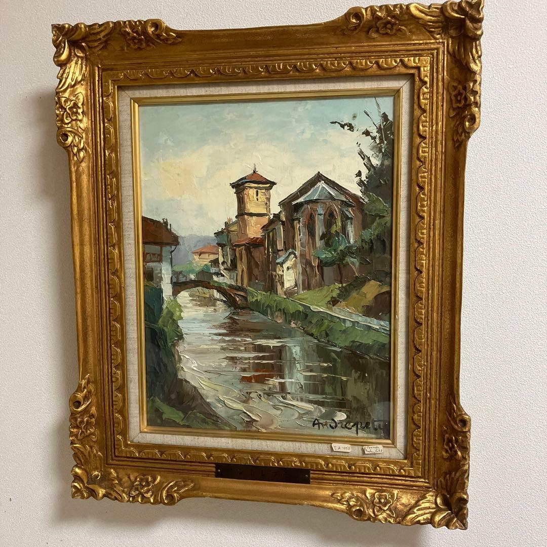 アンドレプティ油彩画 風景画5Ｆサイン入り