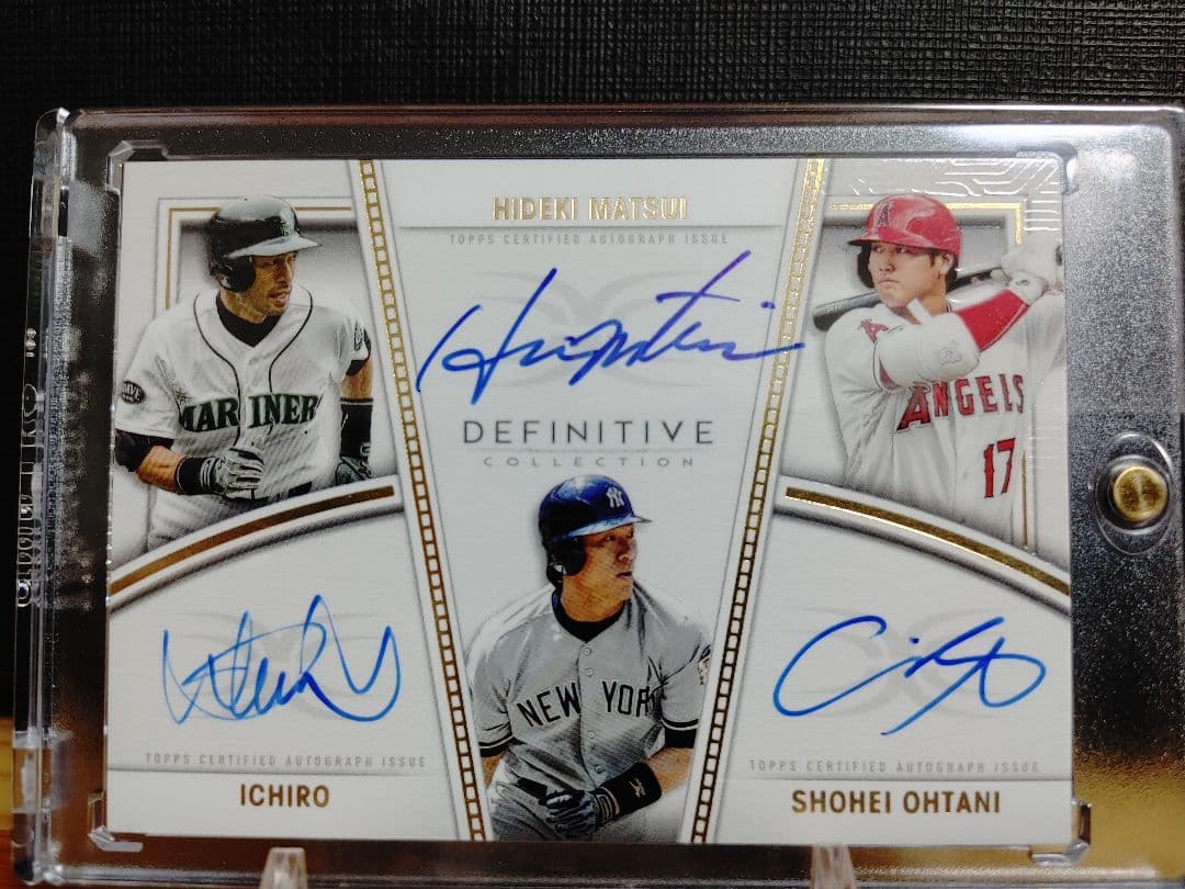 激レア】 大谷翔平 松井秀喜 イチロー トリプル サインカード topps
