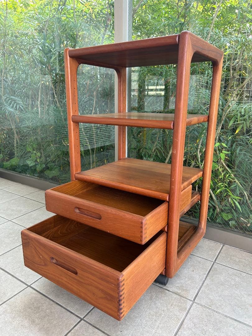 1970s 北欧 Danish デンマークヴィンテージ トロリーワゴン チーク材