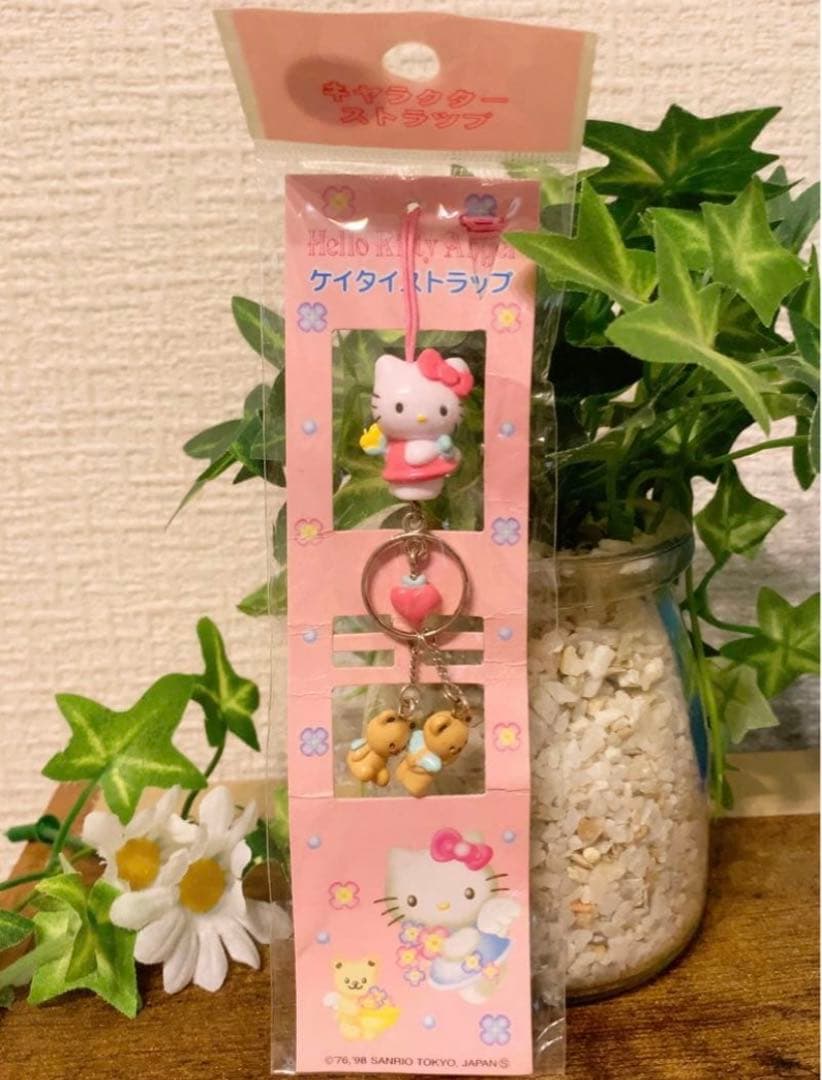 ★希少★ハローキティ エンジェル ストラップ キーホルダー チャーム 1998 サンリオ SANRIO エンジェルキーホルダー ハローキティ キティちゃん