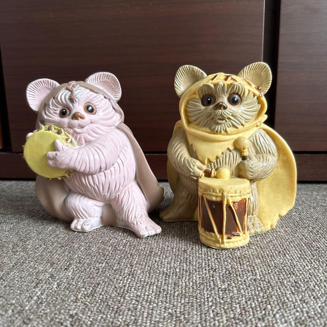 【当時物】US製　スターウォーズ SW イウォーク族 貯金箱 2体