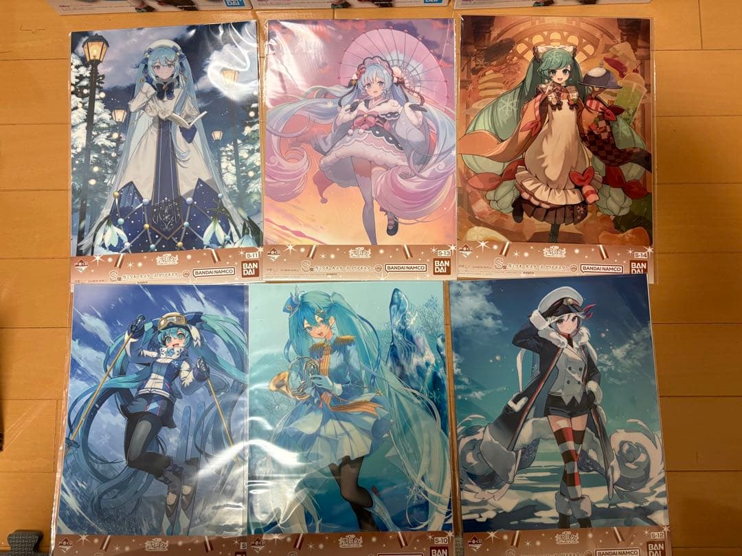 雪ミク 一番くじ A賞 ラストワン2個 アクスタ クリアポスター 12点