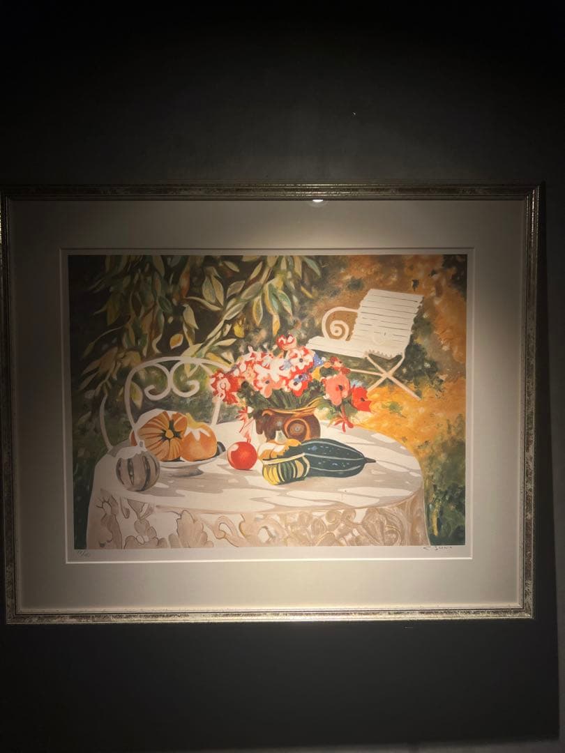 ＧＥＯＲＧＥＳ　ＢＬＯＵＩＮ　【庭のテーブル】lithograph