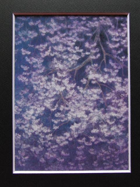 寺田正、【洛北惜春】、希少な額装用画集より、美品、新品額装付、インテリア