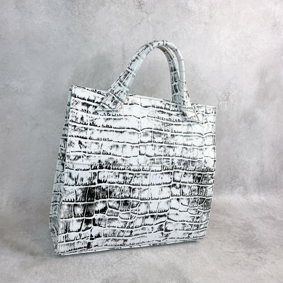 専　bajolugo バジョルゴ　バッグ　鞄　ミニトートバッグ　クロコ型押し