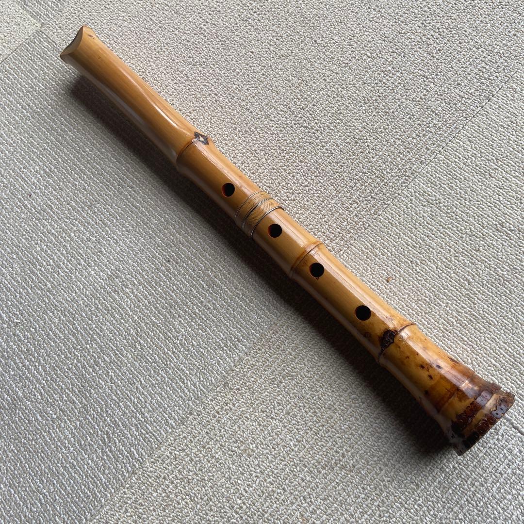 竹製 尺八205 一尺六寸管　精華銘三印