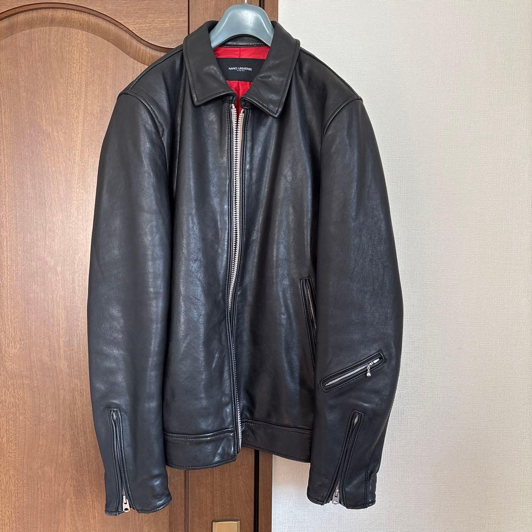 ナノユニバース　ライダージャケット NANO universe（ナノ・ユニバース） 革ジャン ライダース ラムナッパ