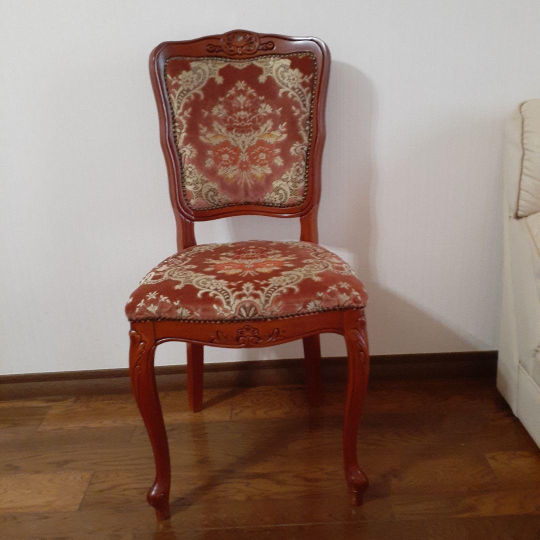 クワラ☆猫足椅子赤色系