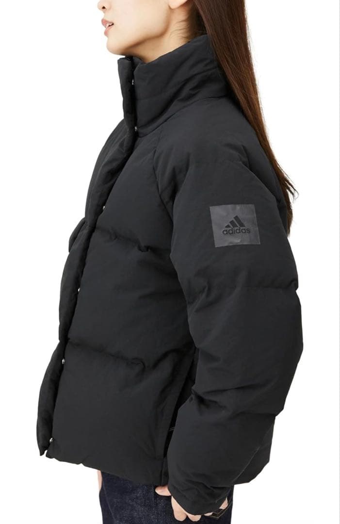 adidas ブラック ダウンジャケット タグ付き