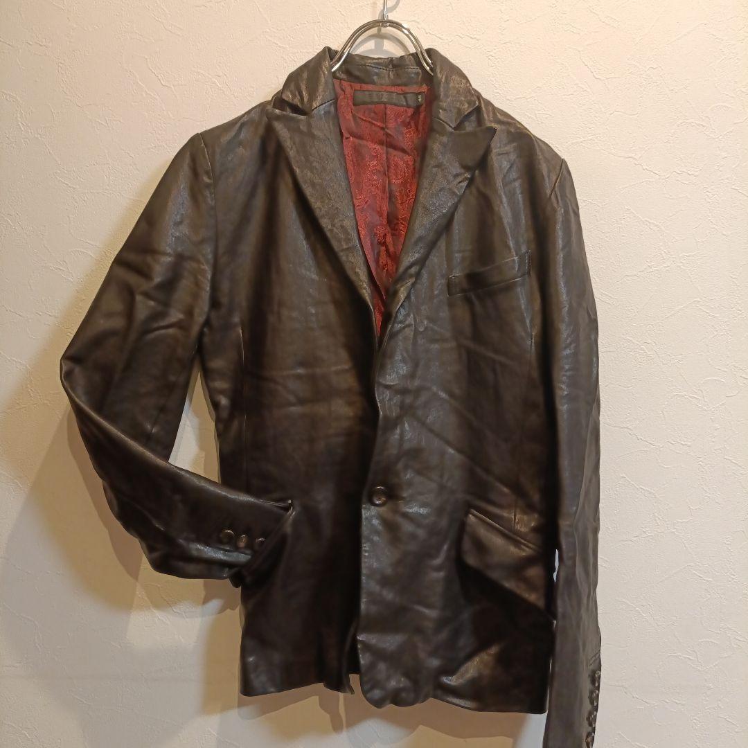FUGA フーガ レザーテーラード ジャケット 46 羊革 革ジャン 本皮