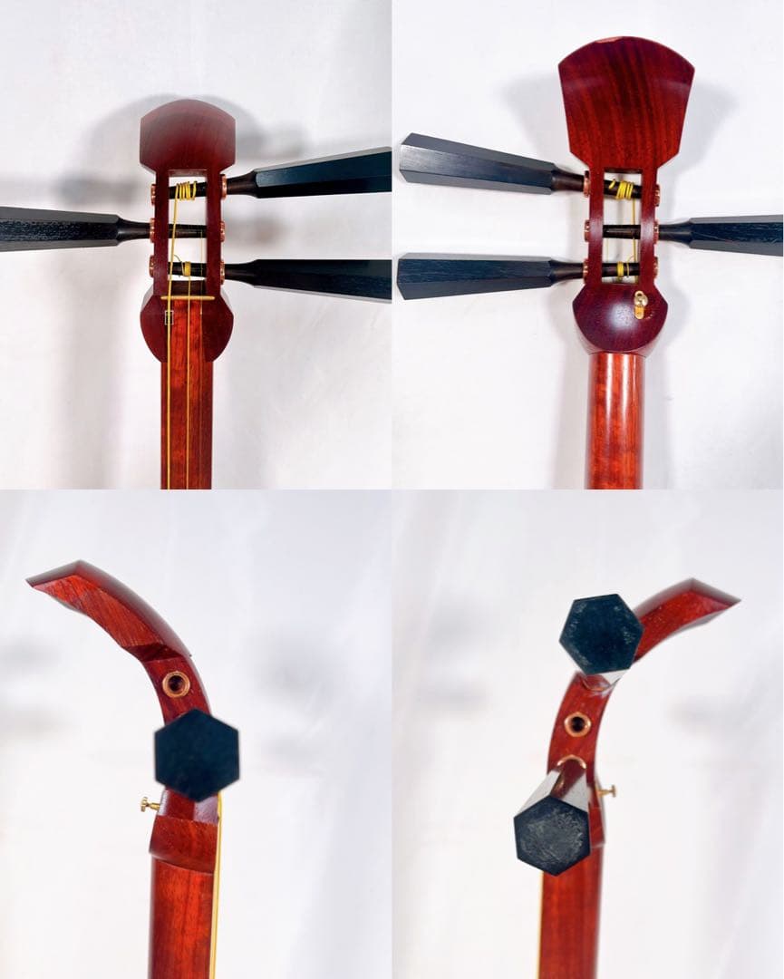 希少】津軽三味線 花梨 太棹 皮やぶれなし 銀河印 バチ付