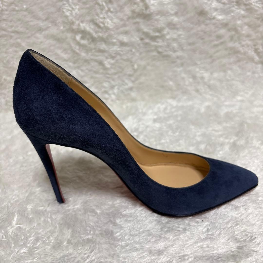クリスチャンルブタン レッドソール ネイビー ピンヒール 23.5cm