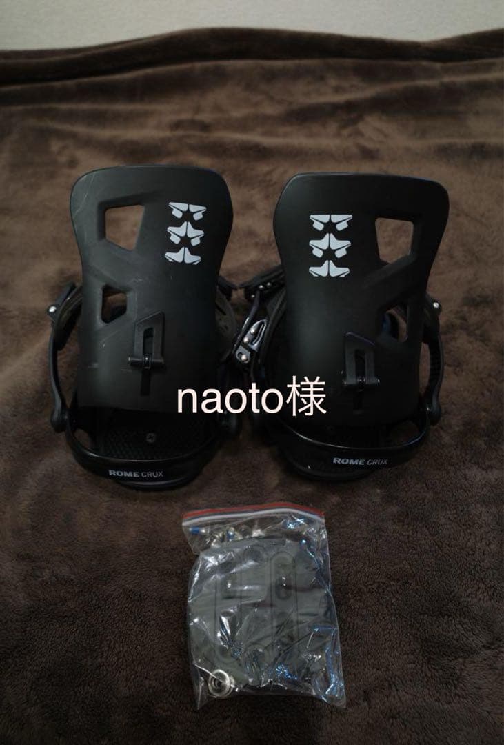 ヴィンディング　ROME CRUX ブラック 取り付けパーツ付き　small ROME SDS 35%off バインディング ローム CRUX スノーボード スノボ
