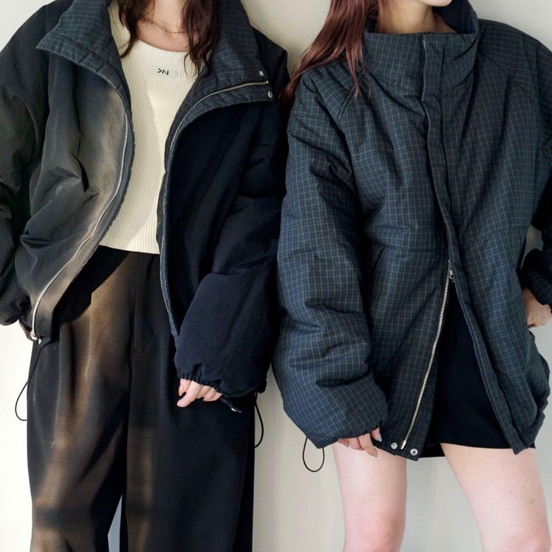 チェック中綿リバーシブルアウター Kastane kastane チェック中綿リバーシブルアウター - メルカリ