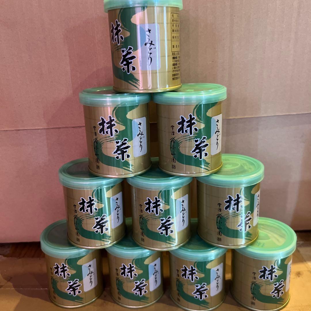 抹茶　山政小山園　さみどり　30g 10缶セット