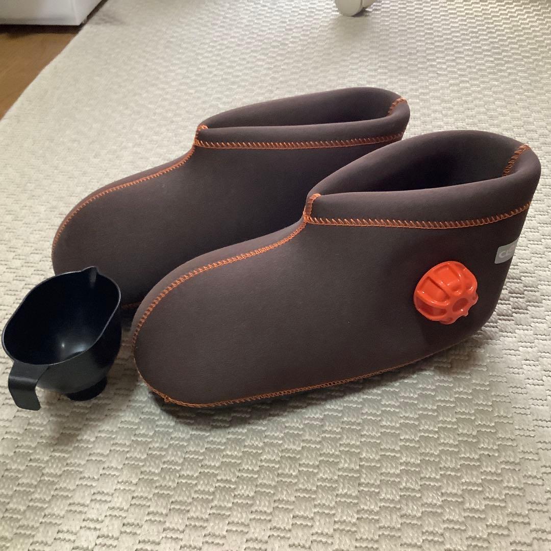 【美品】クロッツ やわらか湯たんぽ 足用ショートタイプ 限定色(ブラウン)　S