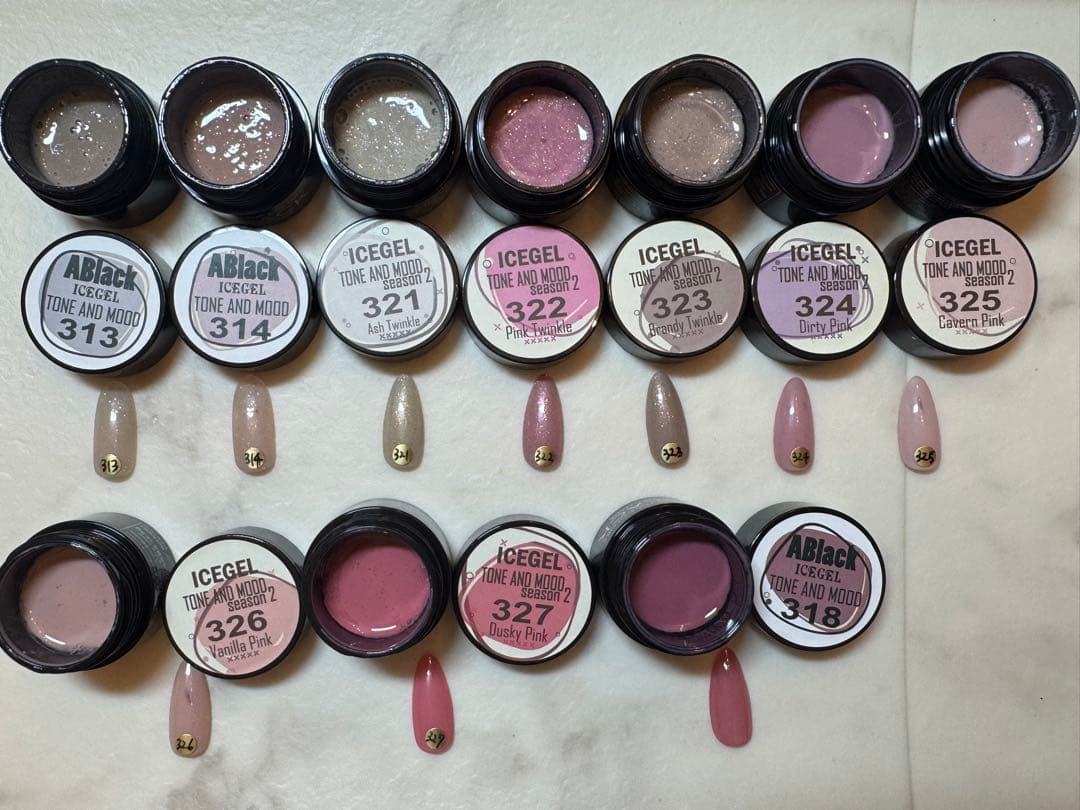 ICEGEL TONE AND MOOD シリーズ　カラージェル10色セット