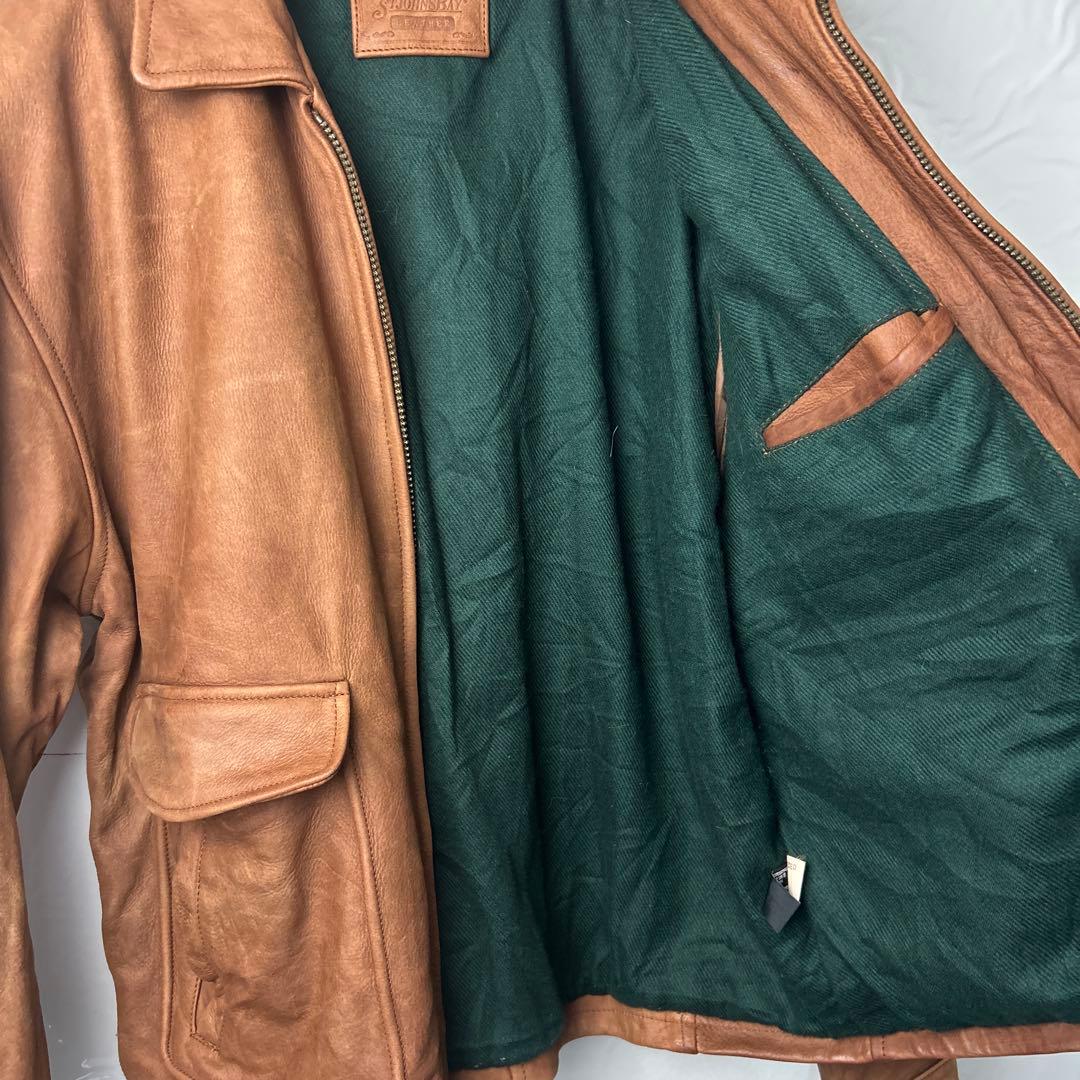 レザージャケット セントジョンズベイ ブラウン茶色 本革 ボンバー