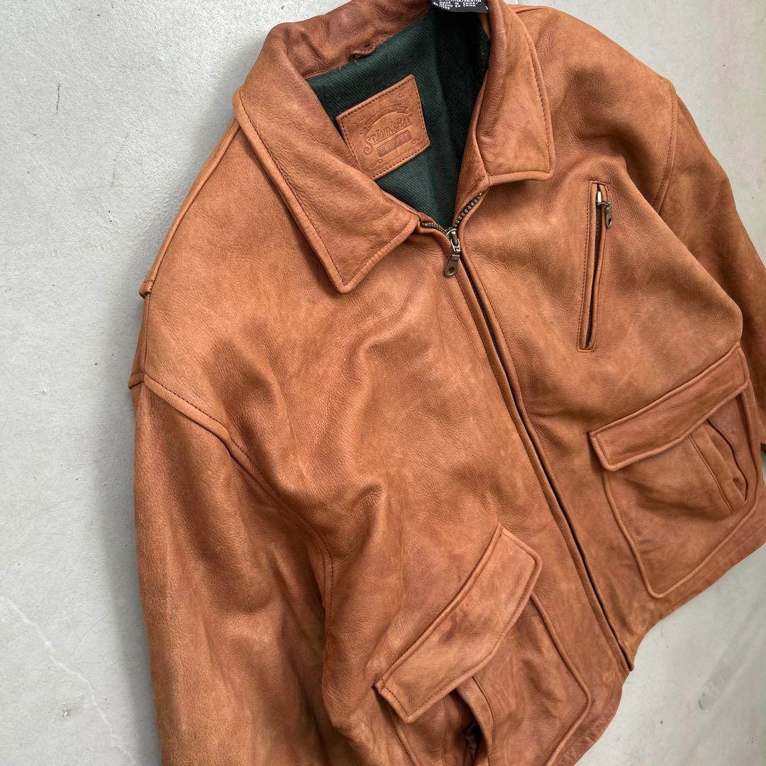 レザージャケット セントジョンズベイ ブラウン茶色 本革 ボンバー