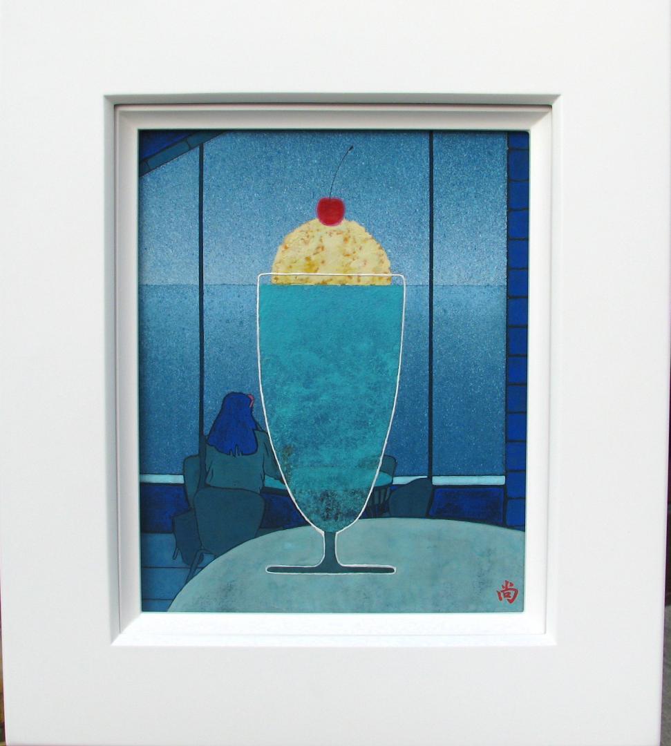 コンテンポラリー作家,和久田尚希「クリームソーダ」3号紙本彩色,九段耀画廊出品作