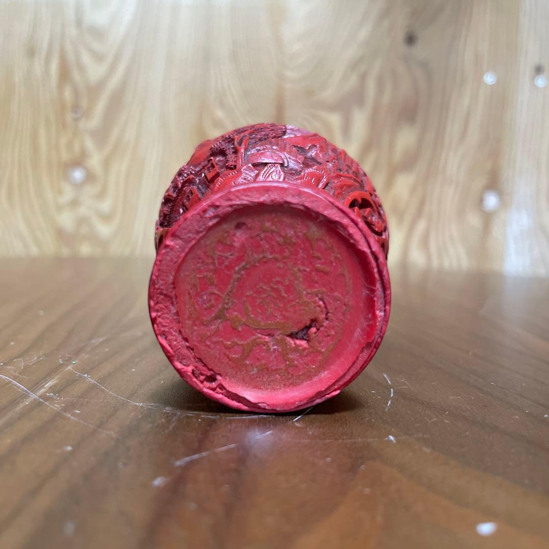 中国花瓶 ミニチュア 壺 中国美術 工芸品 骨董品 花 彫刻 花器 花瓶