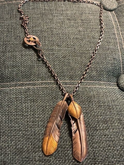 ゴローズ　先金特大フェザー＋上金特大フェザー＋細角チェーンセット