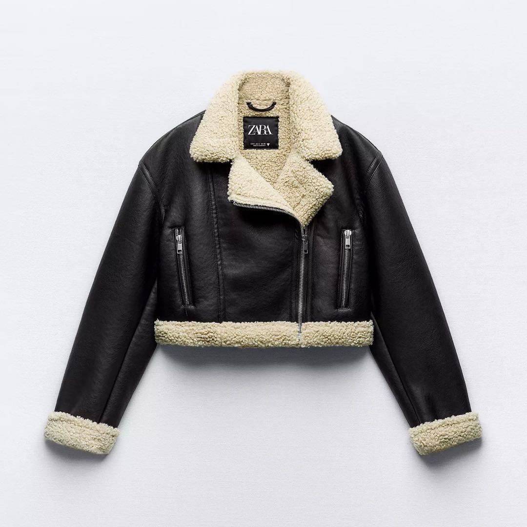 ZARA レザージャケット　ボアジャケット　ライダース