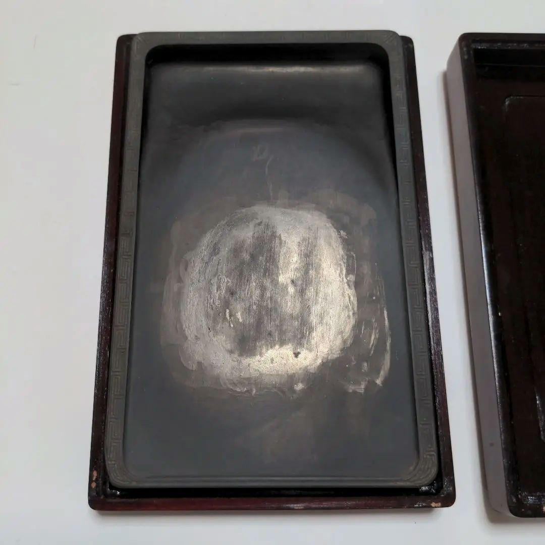 硯　中国硯　箱付　書　書道 中国硯 細羅紋 長方 四五平 - 書道用品、墨、墨液、紙、筆を卸価格でご