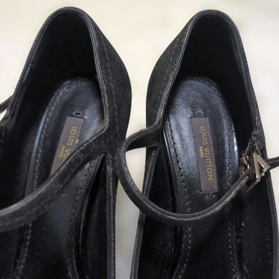 LOUIS VUITTON スエードレザー パンプス 36 1/2 23.5cm