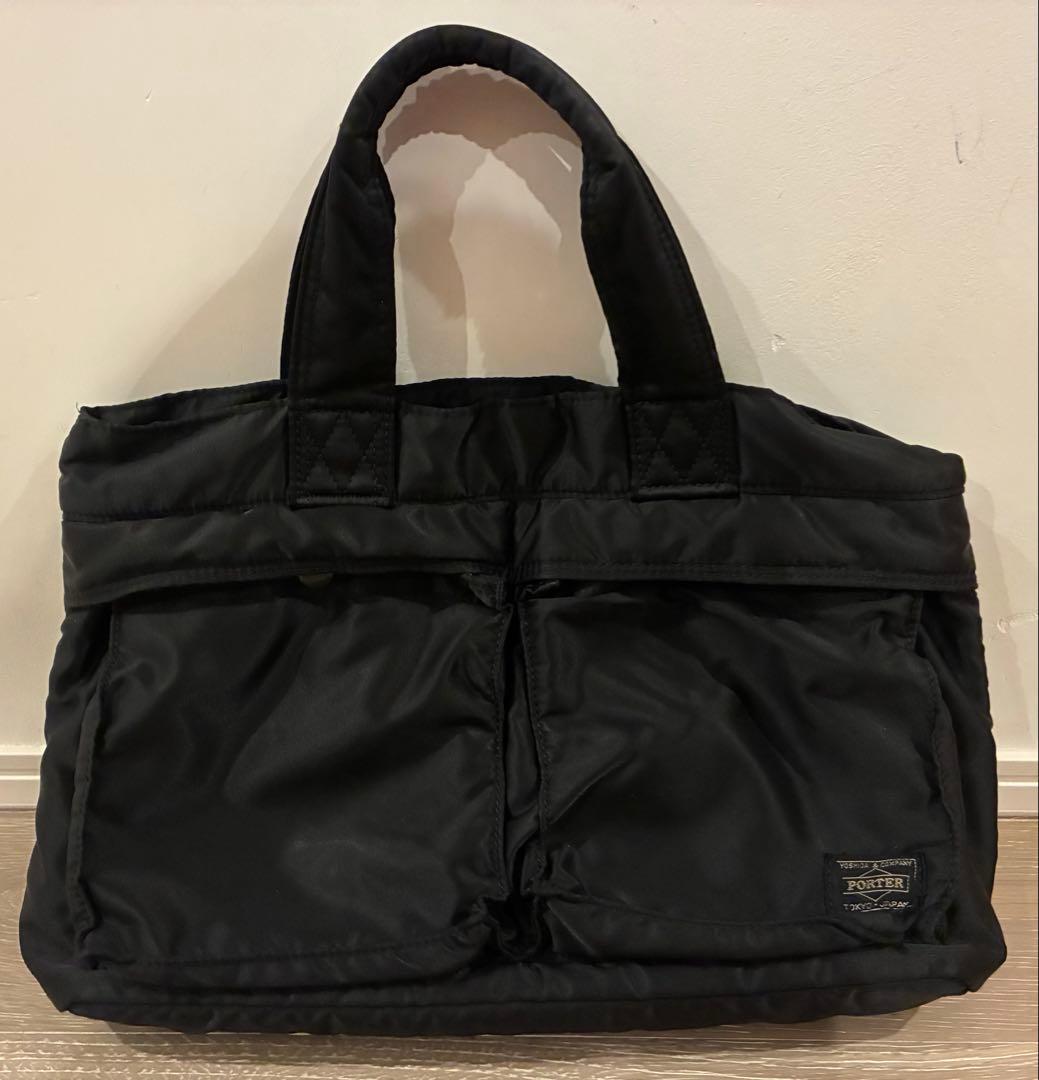 A4可　ポーター　トートバッグ　横長　タンカー　黒　人気　ユニセックス