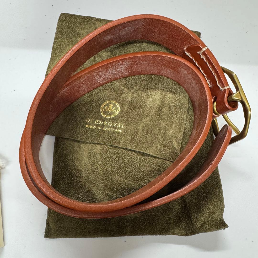 Glen ブライドルレザー ベルト Oxford Tan サイズ 30