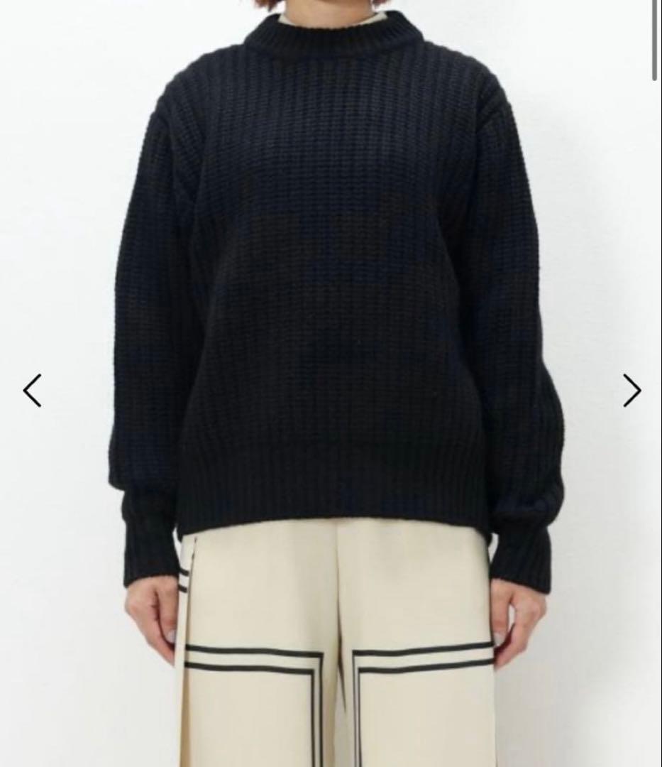 HYKE ブラック リブ編み セーター サイズ1