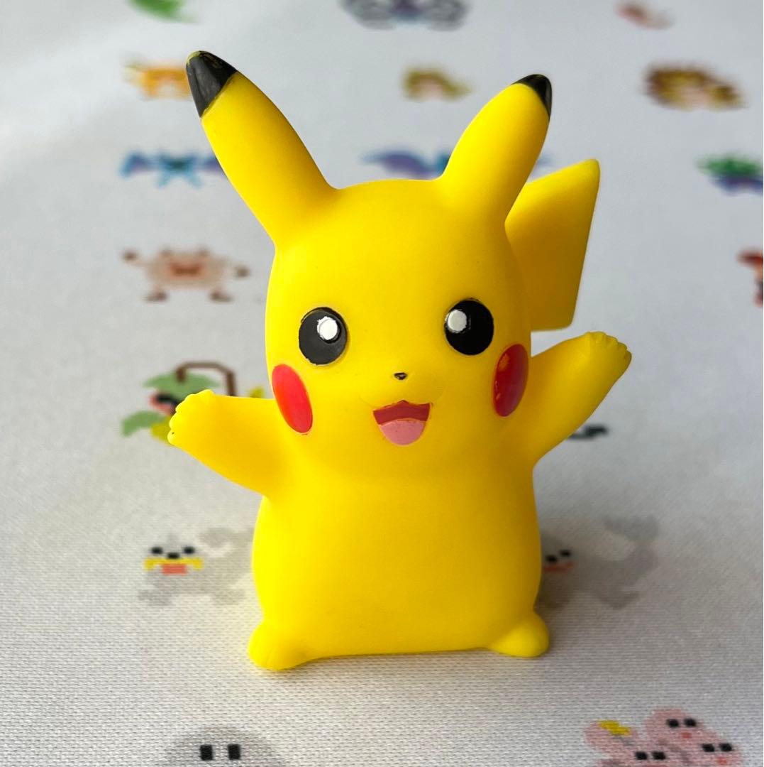 ポケモン 指人形 ピカチュウ バンザイ 中古 ポケモンキッズ ソフビ