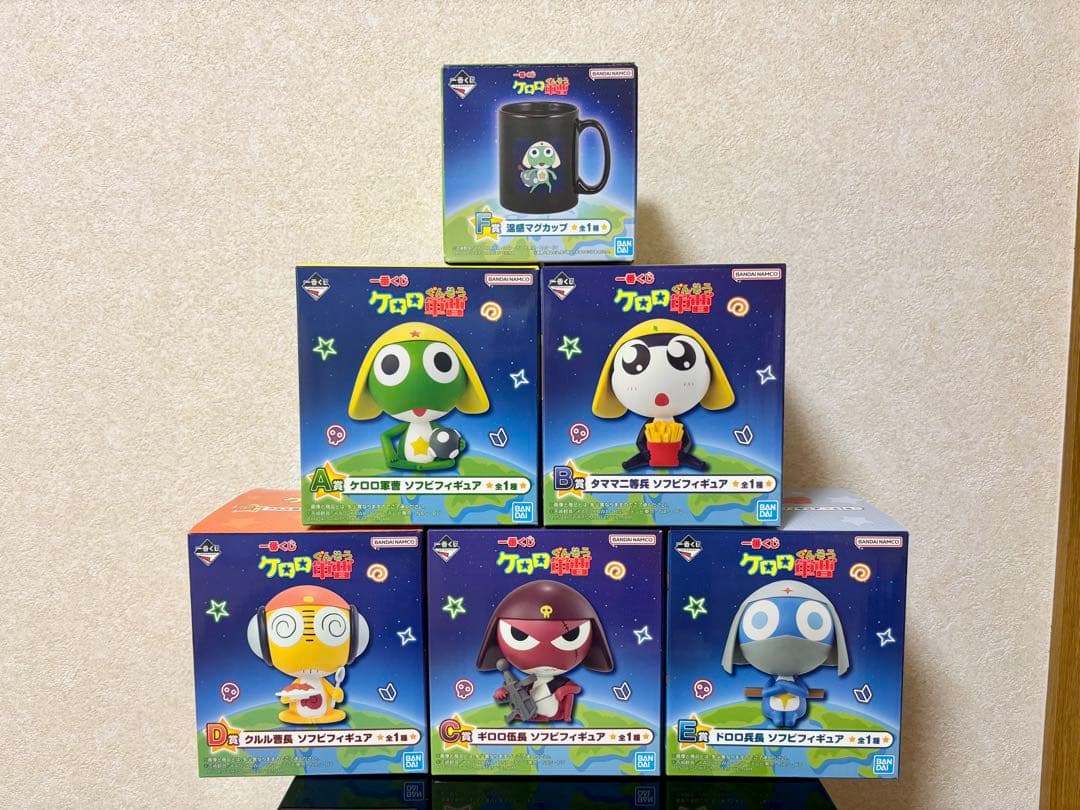 吾郎ちゃん☆断捨離中☆　ケロロ軍曹ソフビフィギュア全5種マグカップ箱付き